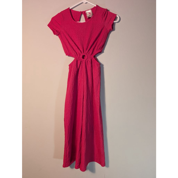 Jinna & Jess Other - Girls Jinna & Jess Pink Cutout Jumpsuit Size 7